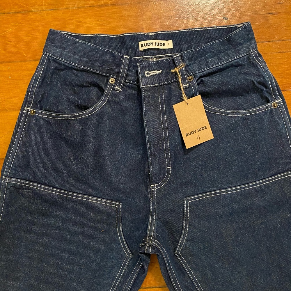 Size 3 Rudy Jude Indigo Utility Jeans NWT